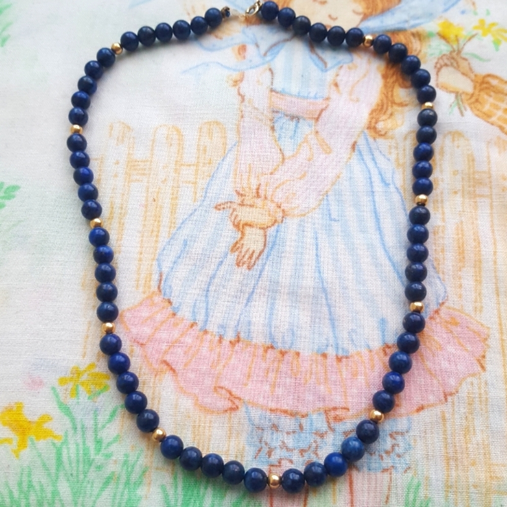 14K Lapis Lazuli 16" NECKLACE